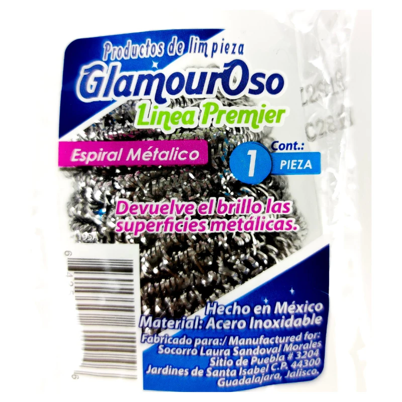 FIBRA GLAMOUROSO ACERO CON 1